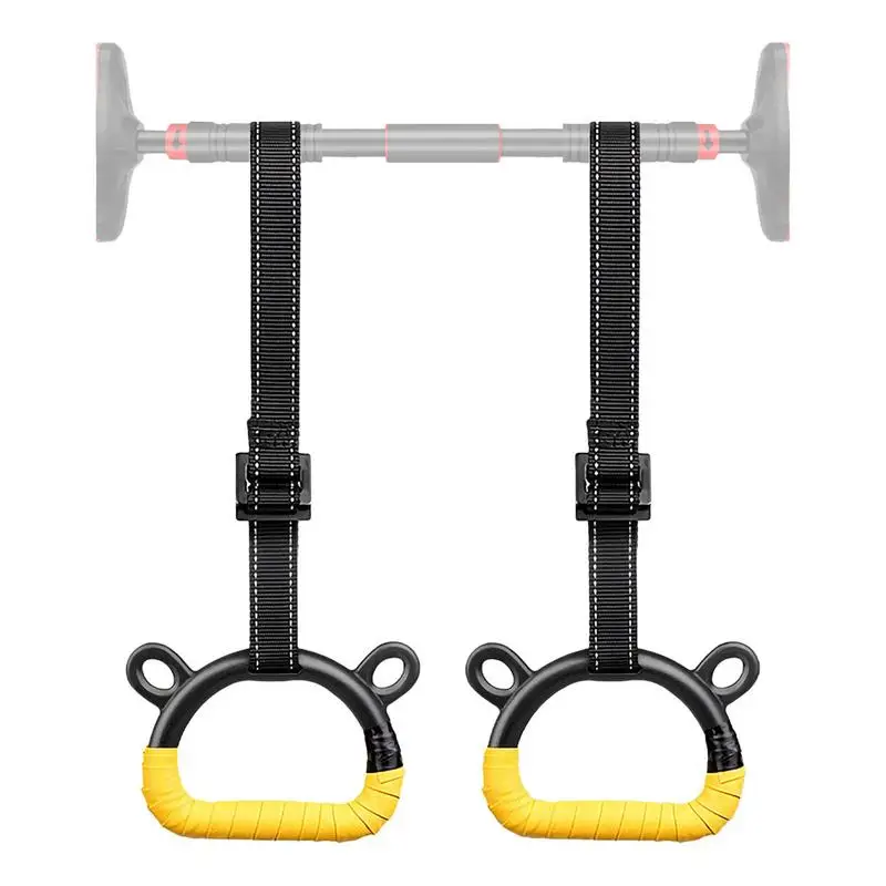 

Pull Up Rings Adjustable Strap Gymnastic Ring For Indoor Outdoor Exercise 2PCS Sturdy Gym Ring Multifunctional Fitness Equipment