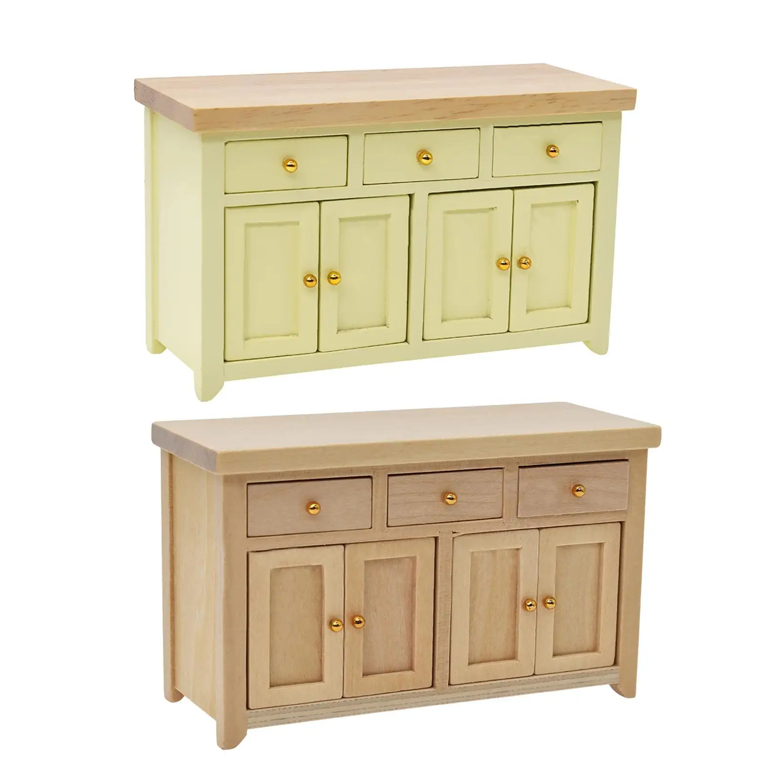 

Dollhouse cabinet,1:12 Doll House Furniture Set Wooden mini Children Toy