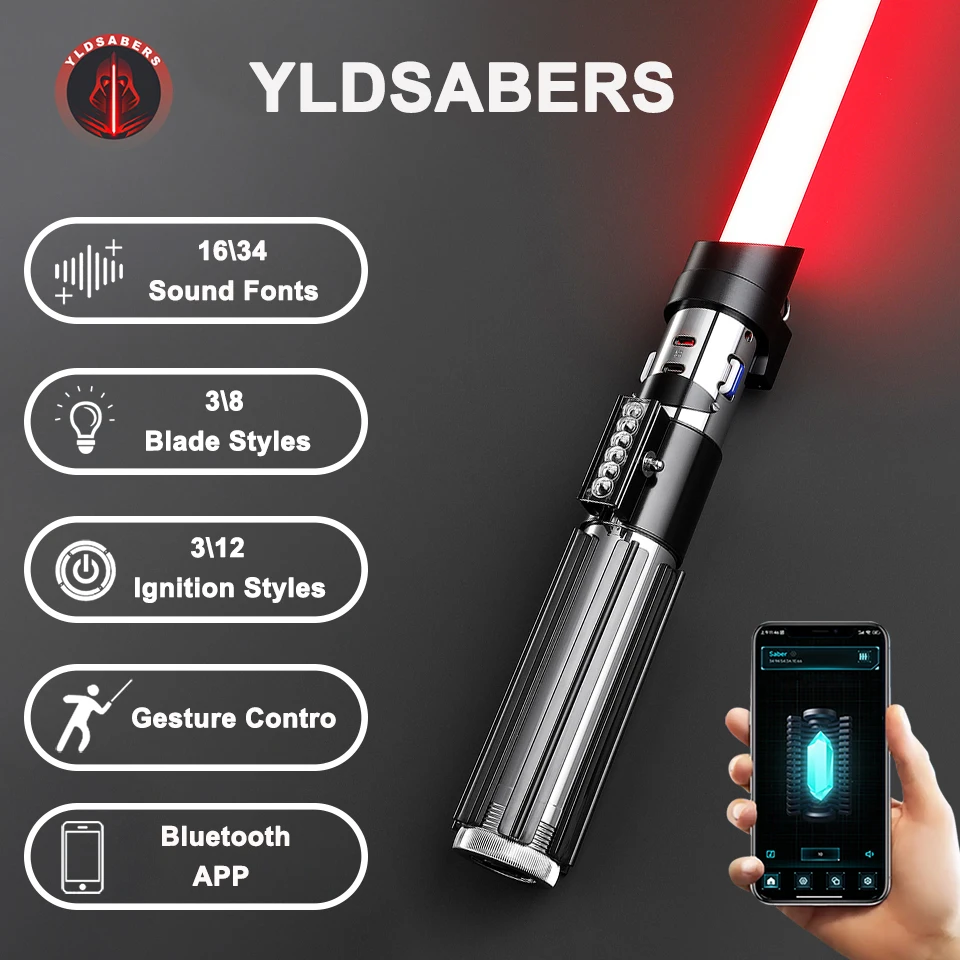 Световой меч Дарт Вейдер Xenopixel светильник металлическая ручка лазерный джедая