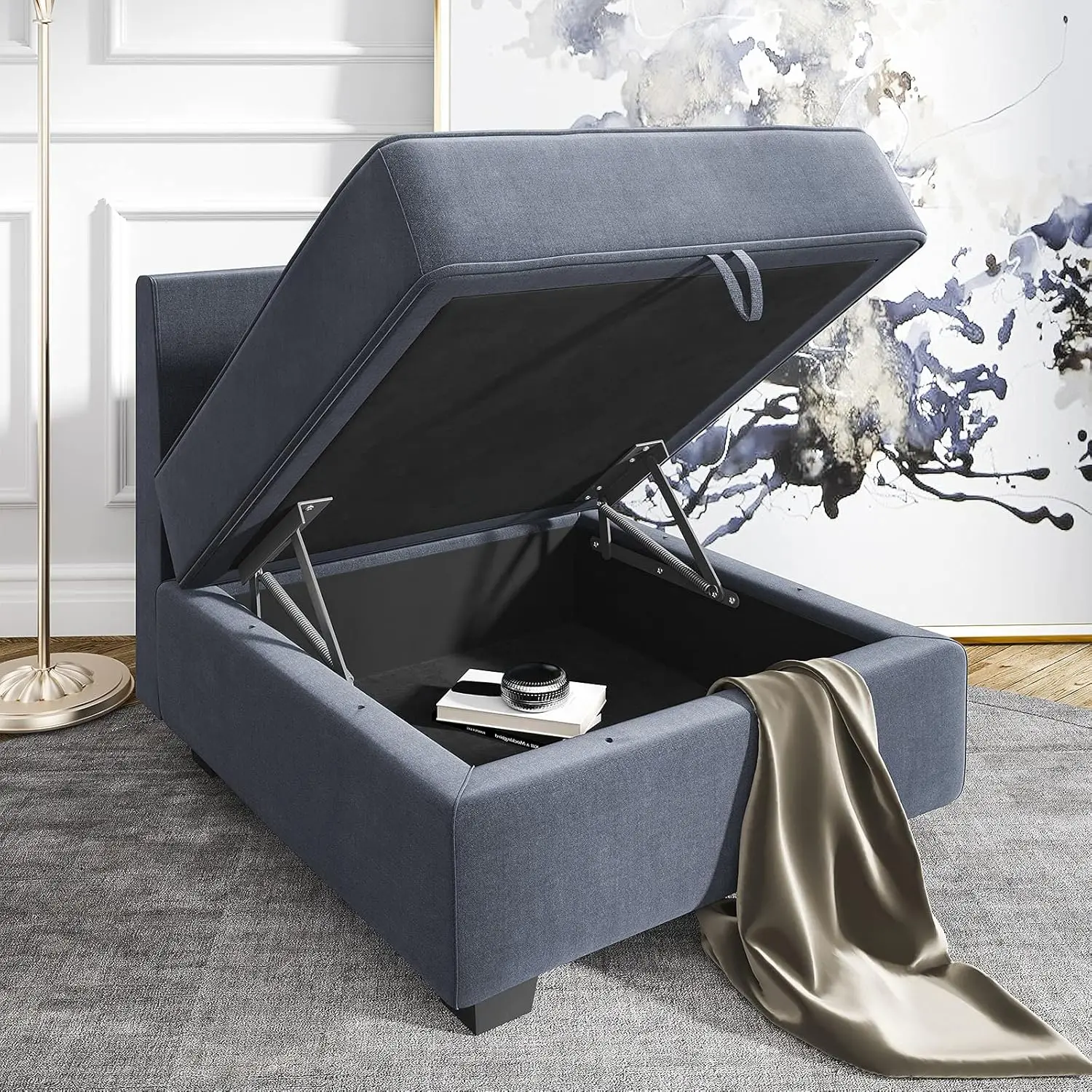 Квадратный оттоманский модуль для модульного секционного дивана оттоманка