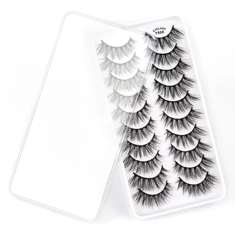 

Multipack 3D Mink Lashes False Eyelashes Handmade Wispy Fluffy Fake Lash Natural Eye Makeup Tools Faux Eye Lashes