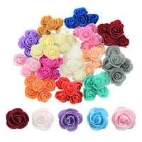 50pcsbag mini pe foam flowers wedding fleurs artificielles rose heads 3 5cm teddy bear valentines day diy gift party decoration