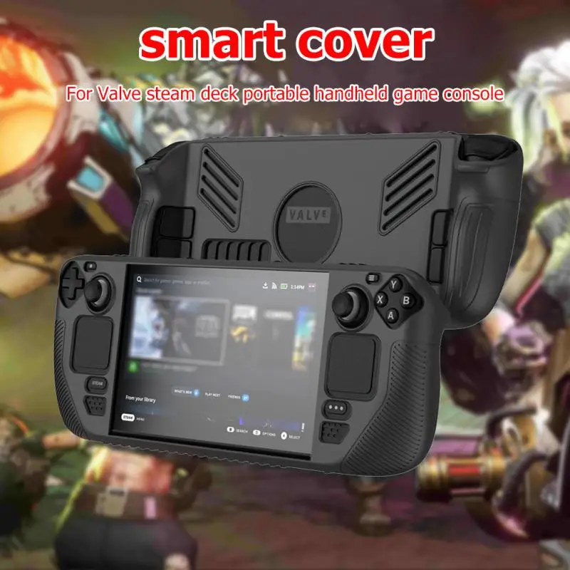 

For Steam Deck Case Protection Cover Anti-scratch Soft Silicone Cover Game Console Accessories Shockproof Protective Shell