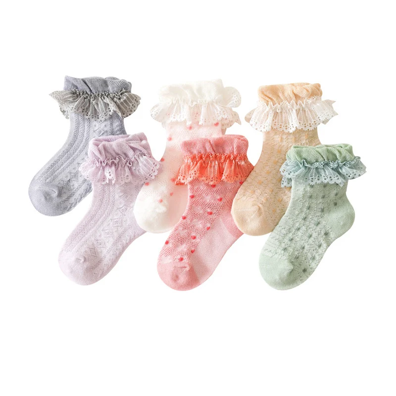 

Girls Socks Cute Lace Flower Children Socks Newborn Toddler Baby Princess Socks