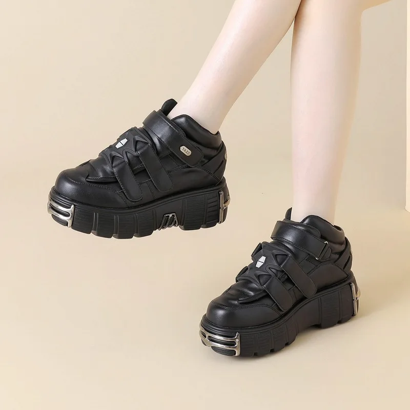 НОВАЯ женская обувь в стиле панк на платформе со шнуровкой высота каблука 6 см