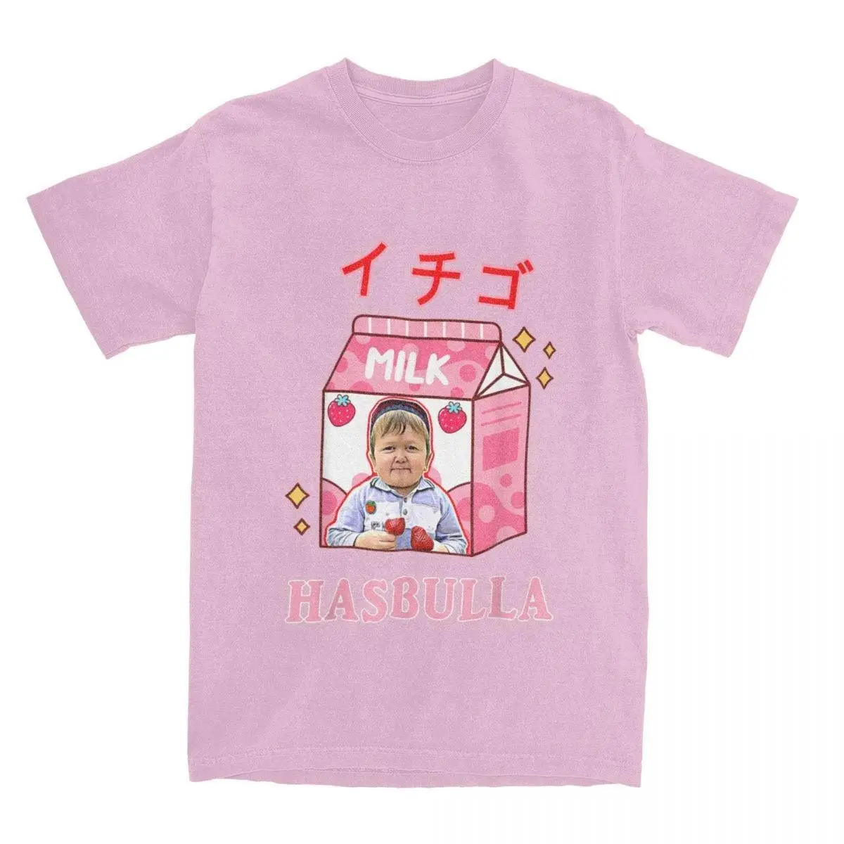 Funny Hasbulla Hasbullah Strawberry T-Shirts for Men Funny 100% Cotton Tee Shirt Crew Neck Short Sleeve T Shirt Gift Clothing