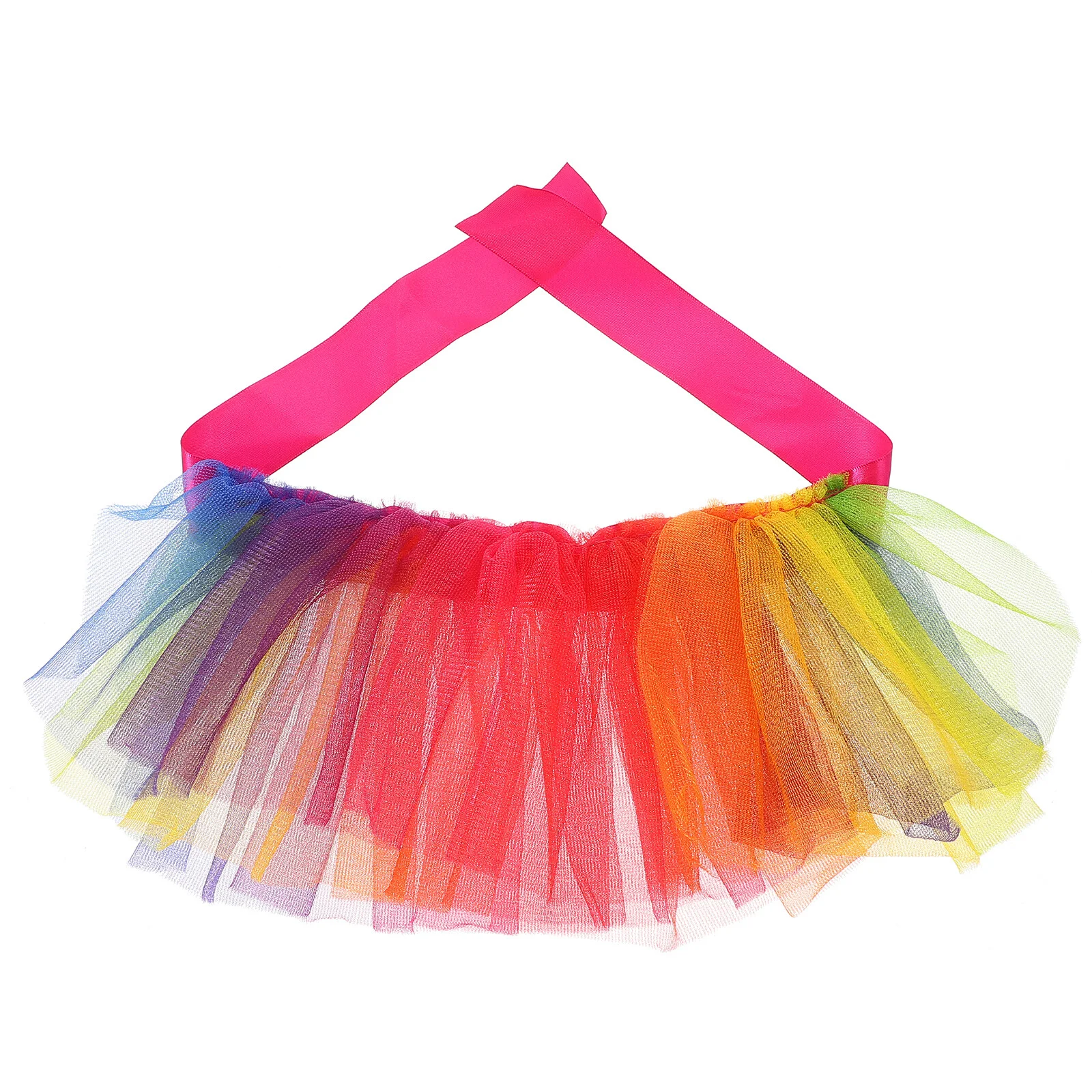 

Summer Dress Cosplay Dog Clothes Dresses Small Dogs Tutu Princess Costume Rainbow Collar