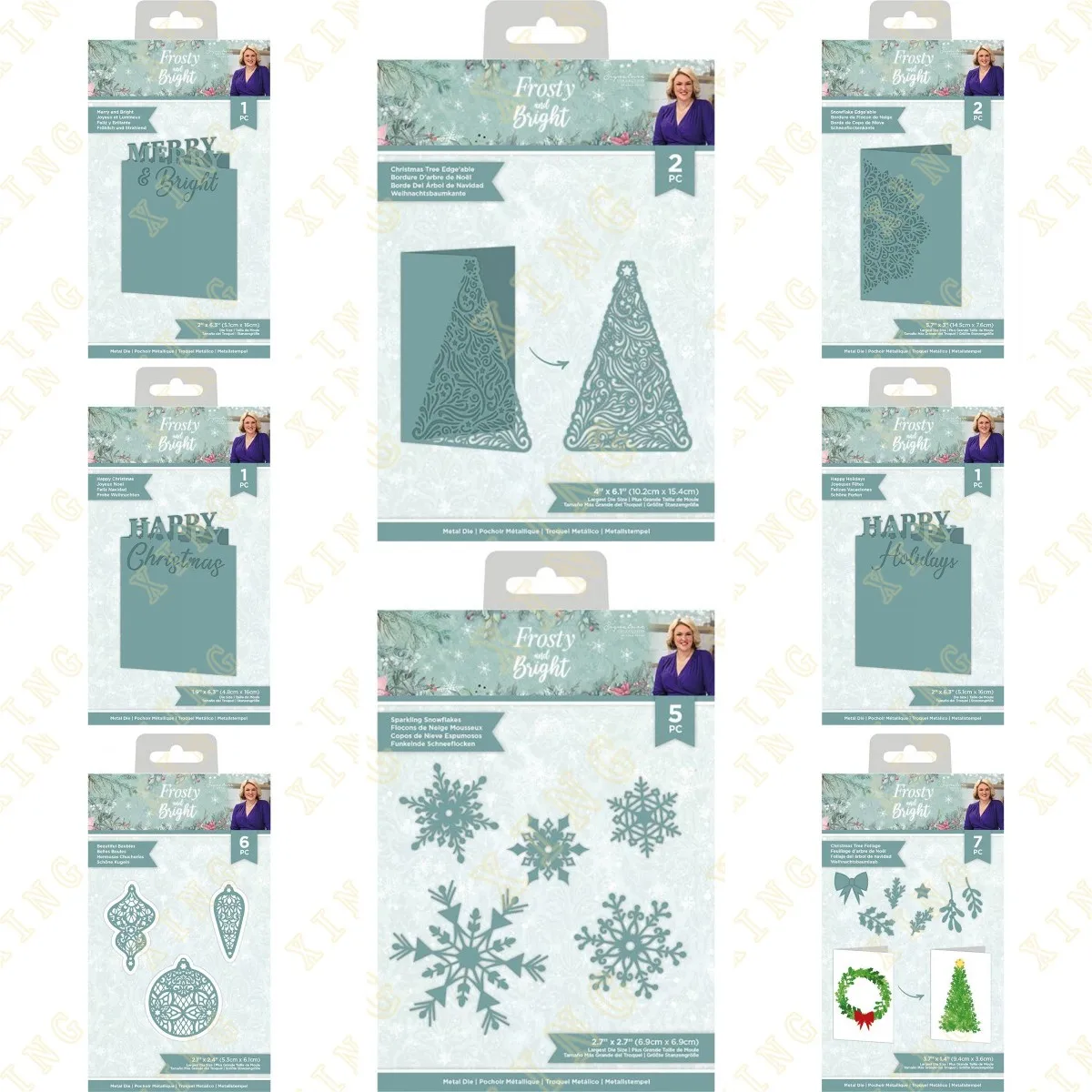 

Happy Christmas Tree Foliage Snowflake Metal Craft Cutting Dies Diy Scrapbook Paper Decoration Handmade Embossing New Product