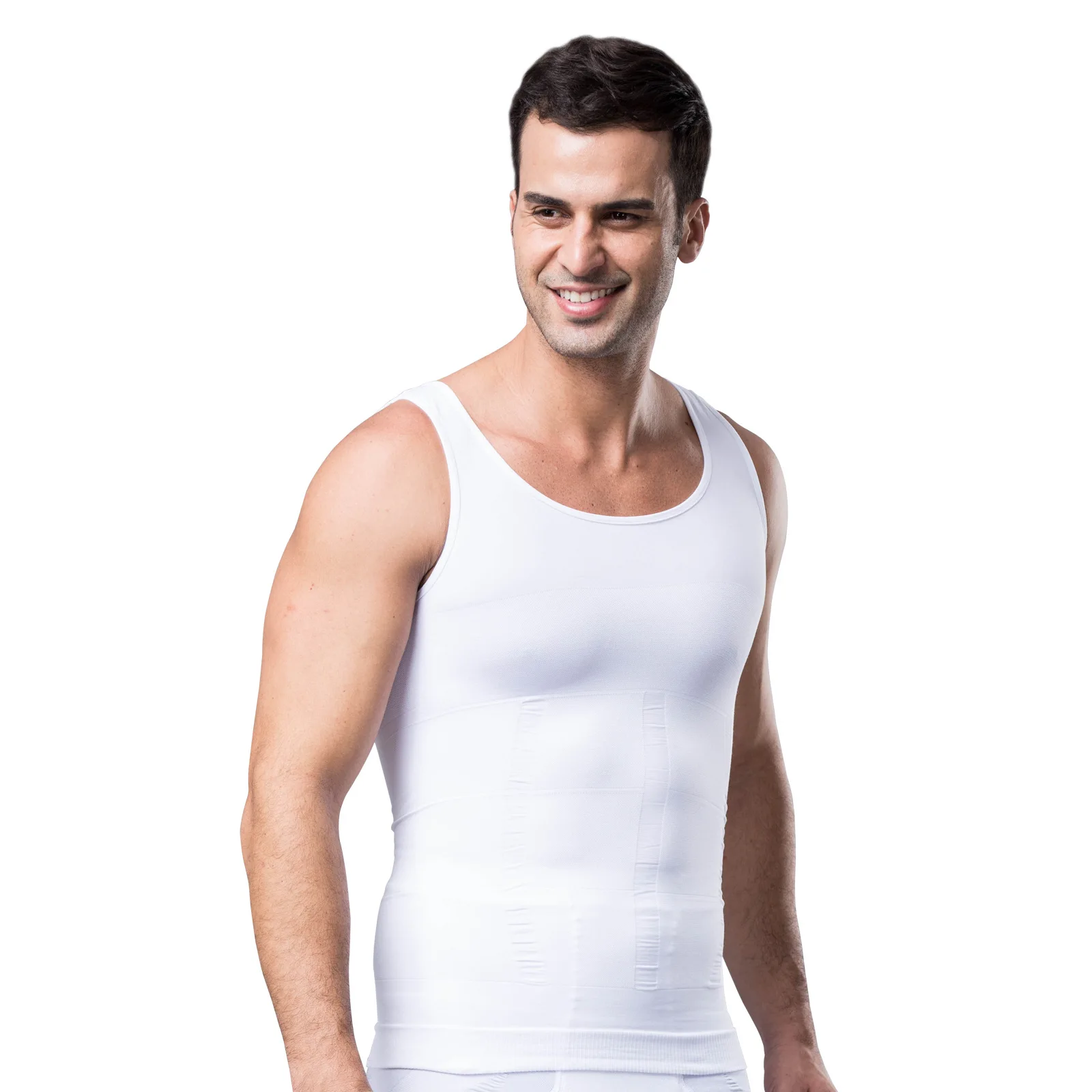 HaleyChan Mens Seamless Classic Firming Panels Compression Vest Corset Shirt Men Body Shaper Waist Trainer Shapewear Burning Man
