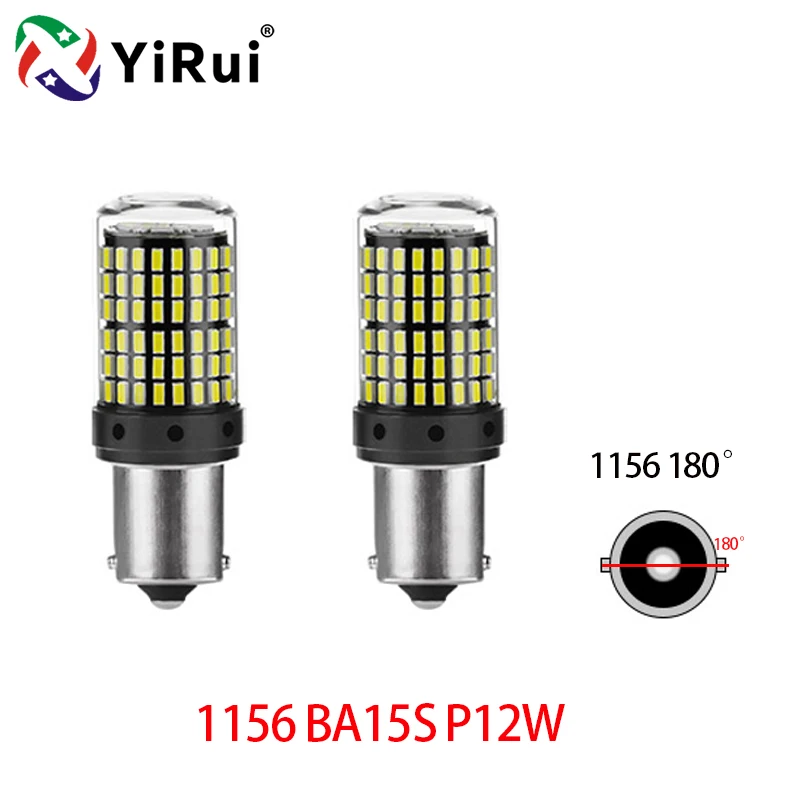 

YiRui, Комплект Из 2 Шт., Светодиодные Указатели Поворота 12-48В, 144SMD, BA15S, P21W, BAU15S, PY21W, 7440, W21W, P21/5W, 1157