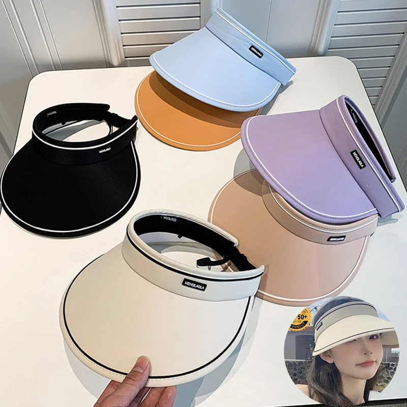 

1pc New Summer Breathable Sun Hats for Women Adjustable UV Protection Visor Outdoor Sports Fashion Sunscreen Cap