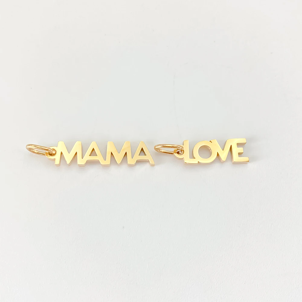 Фото Подвеска eManco из нержавеющей стали с надписью MAMA LOVE и одной петлей для изготовления ожерелья, браслета, ювелирных изделий, подарков №3