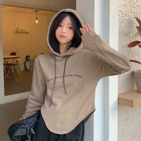 deeptown women hoodies korean fashion harajuku vintage female pullovers streetwear black casual chic aesthetic top all match