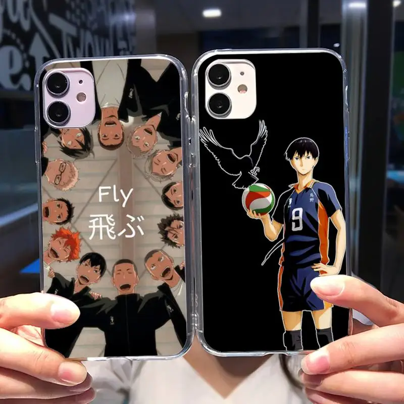 Чехол Haikyuu Hinata для Iphone 11 12 13 14 Pro Max 7 8 Plus X Xr Xs Se2020 прозрачный мини-Чехол |