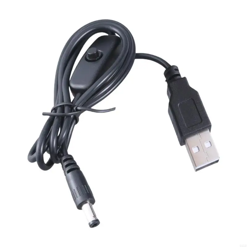 USB -мужчина до 5 5x2 1 мм с поддержкой кнопки переключения 5V3A зарядки для устройств В