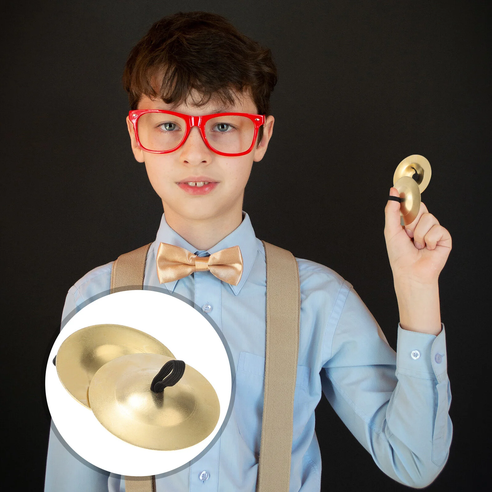 

6Pcs/ 3Pairs Copper Finger Cymbals Belly Dancing Zills Small Golden Cymbals 5.5CM Kids Cymbals Instrument