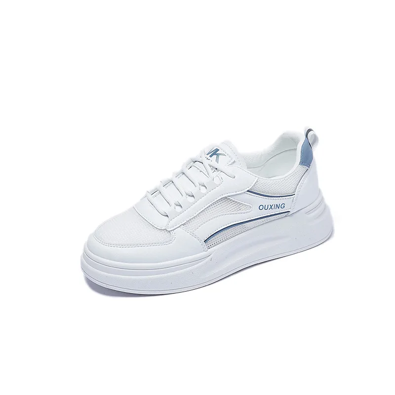 

Spring Autumn New Breathable Mesh White Women's Running Sneakers Thick-soled Casual Walking Shoes Apatos De Mujer
