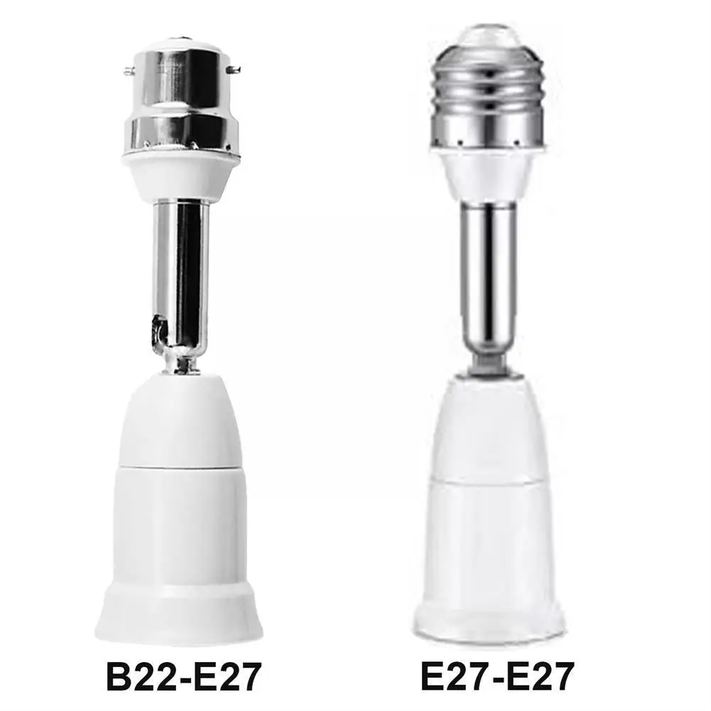 

Новый гибкий светодиодный патрон для лампы E27 к E27, гнездо для лампы, ПК + конвертеры, держатель для лампы 10 см, алюминиевый удлинитель белого ...