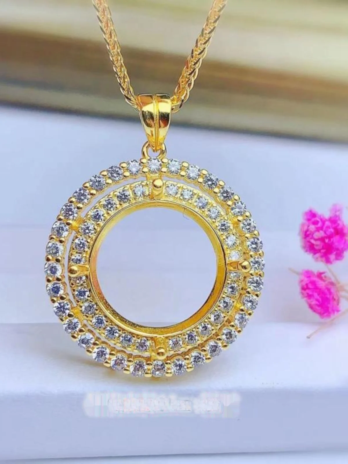 Подвеска из стерлингового серебра S925 серебряная поддержка Emp размер круглая 4*4 мм