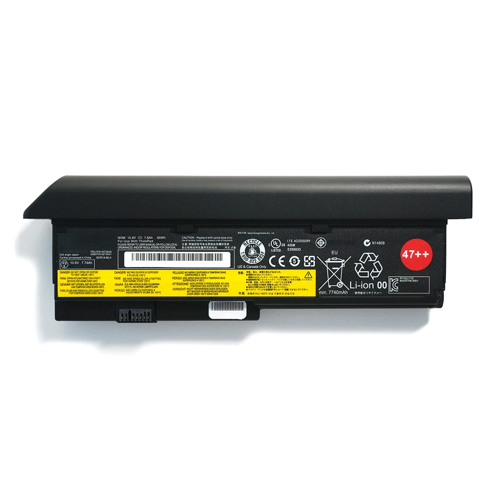 Фото 45T4649 42T4541 10,8 В 85 Втч 7800 мАч Аккумулятор для ноутбука Lenovo ThinkPad X200 X200s X201 X201s X201i серии 42T4535 42T4539 47++ №2
