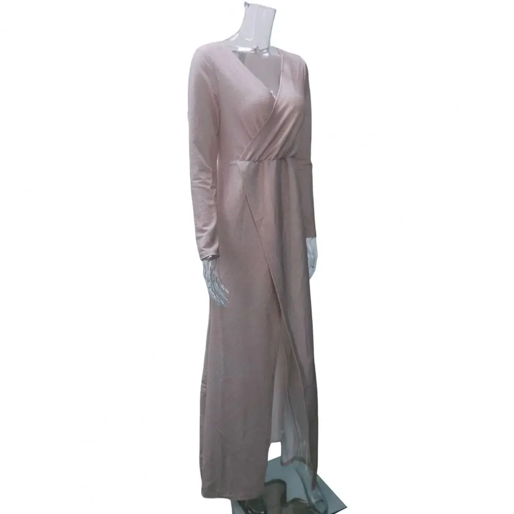

Women Formal Dress High Waist Banquet Dress Slim Fit High Slit Maxi Dress