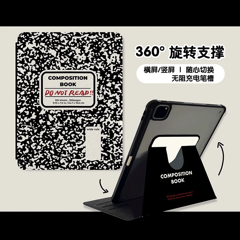 

360° Rotation Cute Case for 2022 IPad 10th Air 5/4 10.9 Case Pro 11 12.9 Mini 6 10.5 10.2 7/8/9th Generation Stand Cover