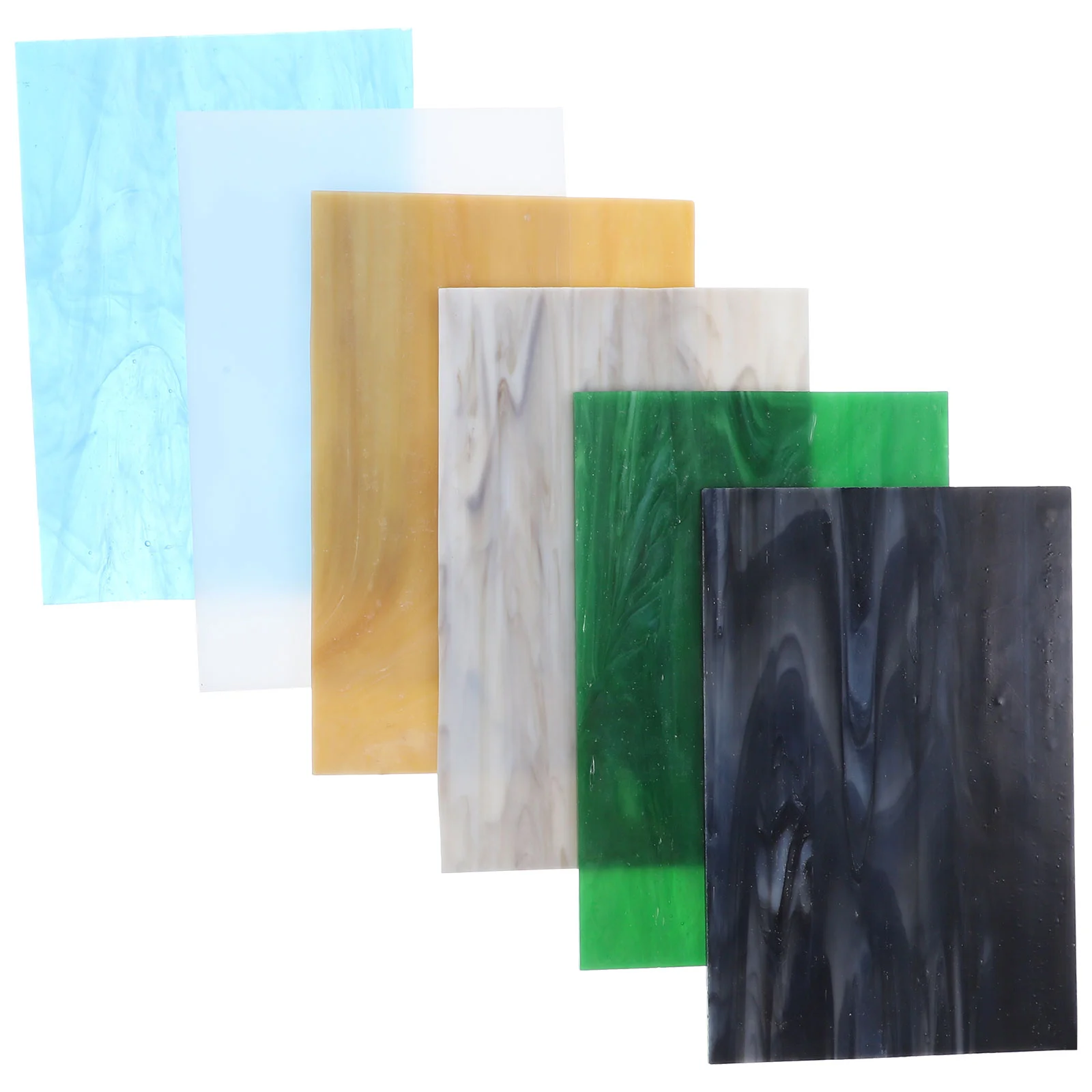 

6 Sheets Colored Mica Flakes Durable Glass Mosaic Tile Home Decor House Kit Decorate Tiles Crafts Bulk Wall Painting Supplies