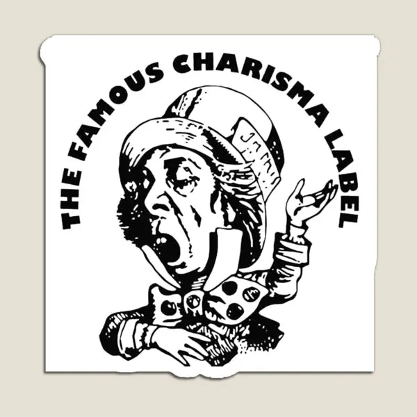 Charisma Records U K Super Cool T Shirt  Magnet Magnetic Funny Cute Children Stickers Home Kids for Fridge Organizer