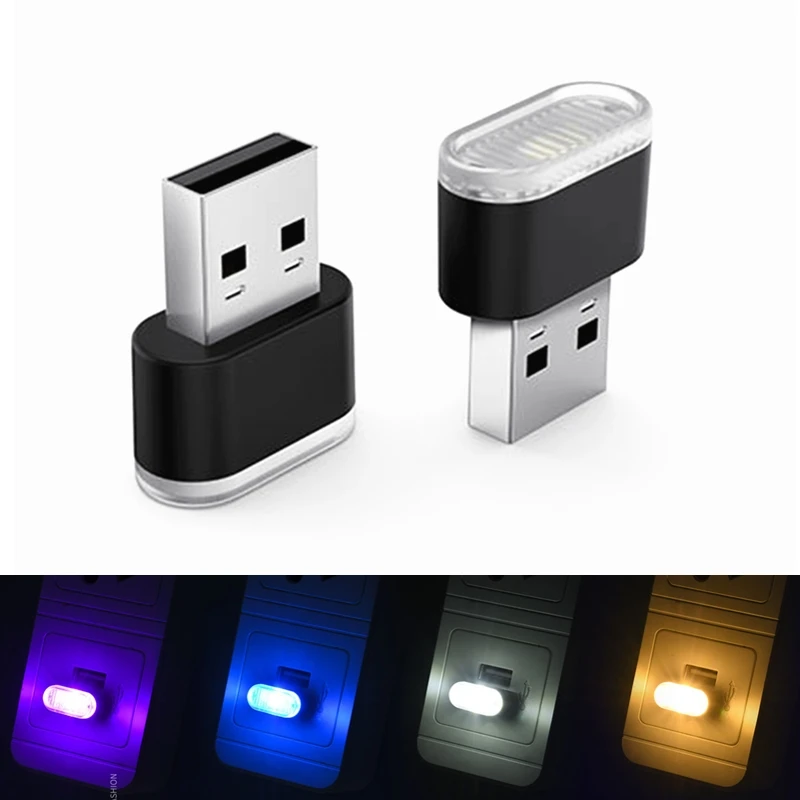 

Автомобильная светодиодная мини-лампа USB, 5 цветов