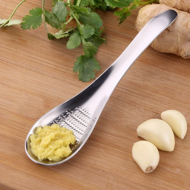 

Stainless Steel Lemon Mixer Ginger Grater Wasabi Garlic Grinding Tools Cheese Grater Mixing Spoon