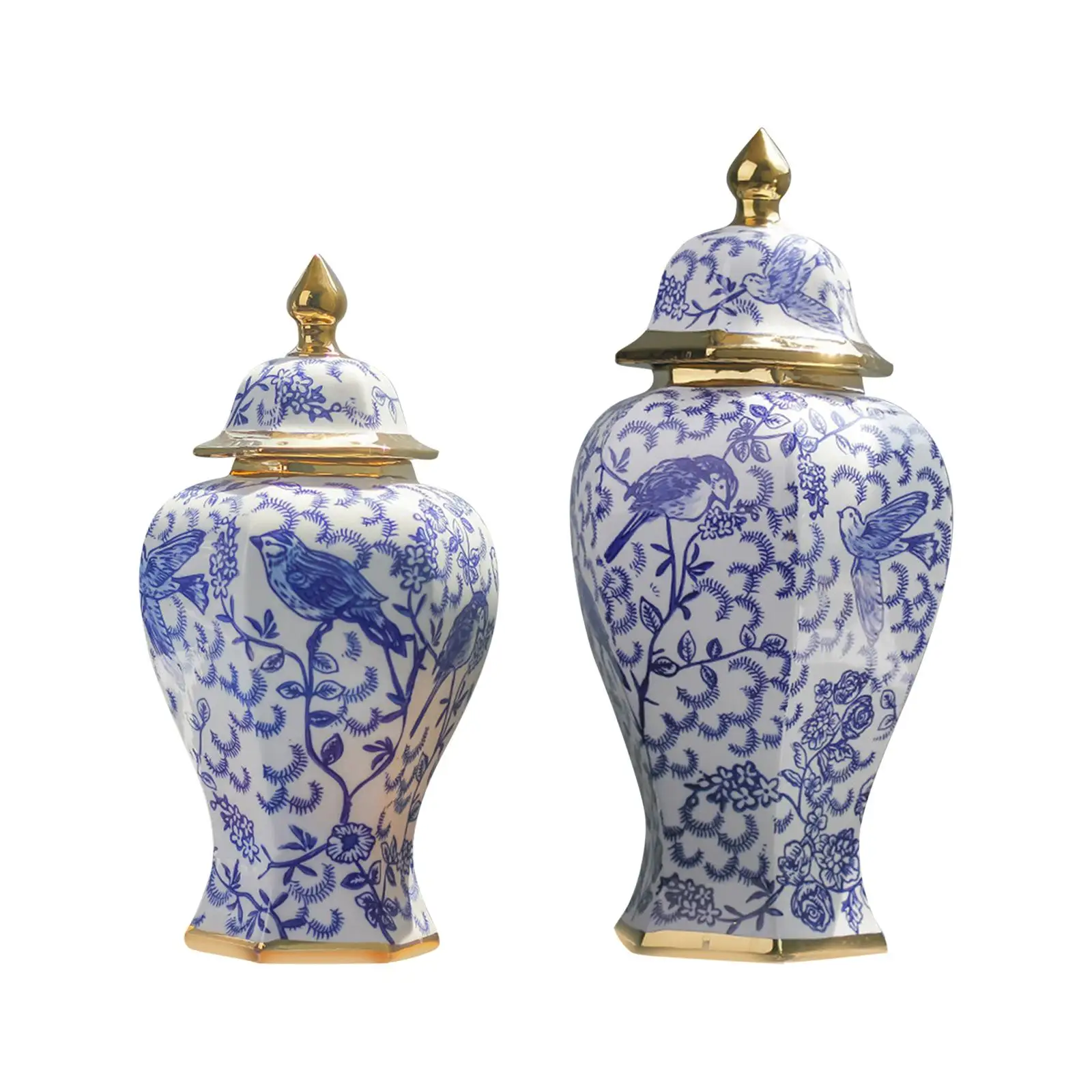 

Декоративная керамическая Имбирная банка, глазурованная ваза для сушеных цветов, домашний акцент, Азиатский декор, Цветочная композиция, фарфоровая банка для офиса и дома