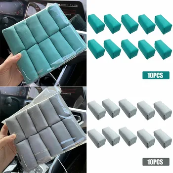 10pcs Sponge Car Detailing Suede Sponge Applicator Use With Ceramic Coating For Cars Paint Metal Plastic Trim Rubber & Glass
