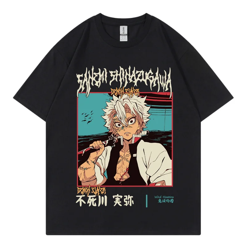 

Japanese Anime Demon Slayer T Shirt Unisex Tanjirou Kamado Graphic Tee Shirt Men Kimetsu No Yaiba Nezuko Tshirt Female T-shirts