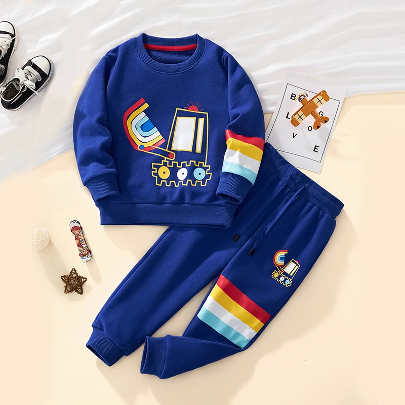 2 шт. детский хлопковый свитер и штаны для мальчиков