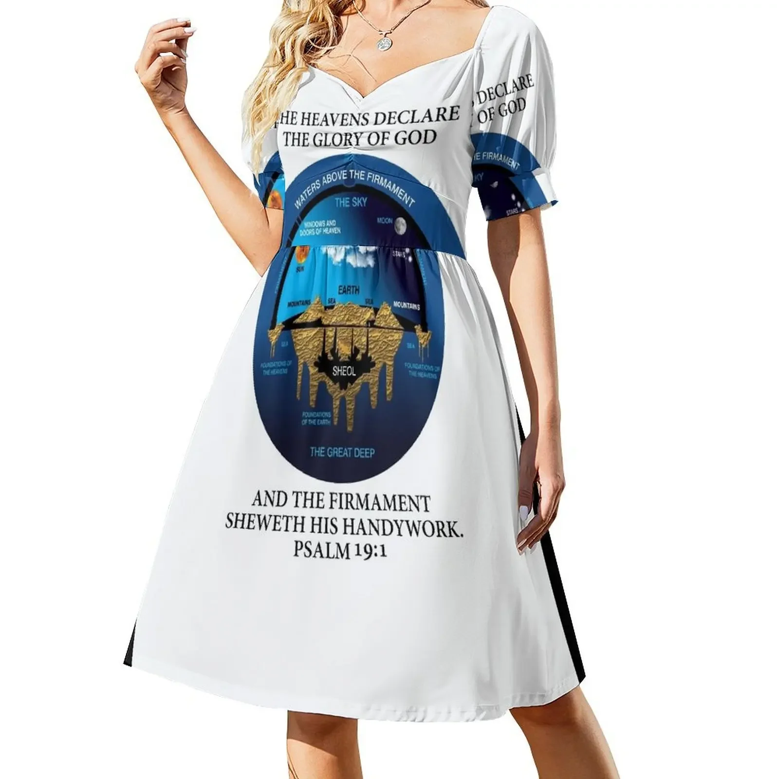 Древняя ивритская концепция космологии Psalm 19:1 Версия KJV Платье без рукавов