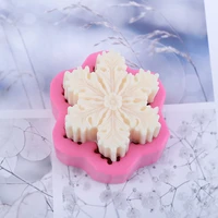 christmas molds silicone snowflake for diy chocolate fondant candle soap making new 3d candle making molds resin crafts