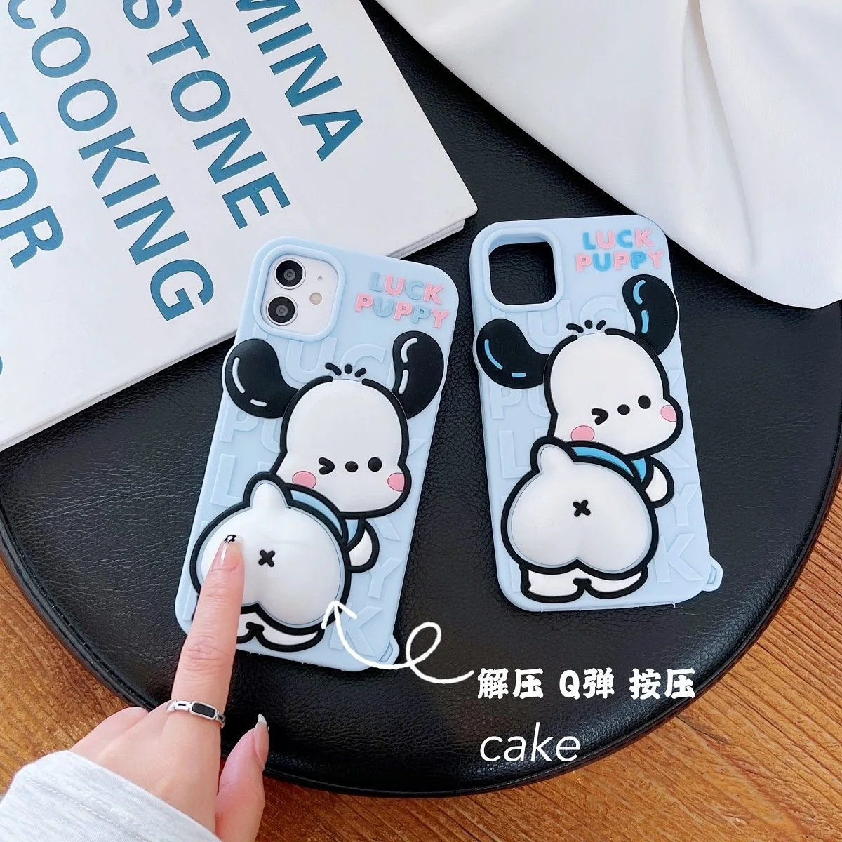 Press the butt Pochacco Phone Cases For iPhone 13 12 11 Pro Max Mini XR XS MAX 8 X 7 SE 2020 Silicone soft shell