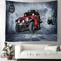 racing car street art tapestry wall hangings banners sports car wall hangings extreme speed sports wall mats bedroom decor