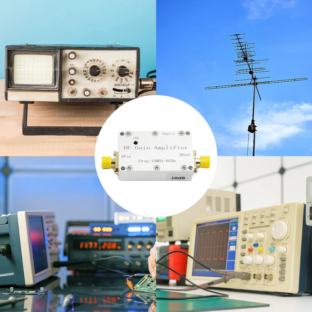 10 МГц-6 ГГц LNA усилитель высокой плоскостности с SMA RF приводом приемник сигнала