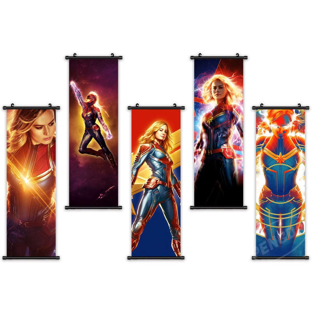 

Modular Canvas Home Decor Captain Marvel Wall Art Disney Pictures Movie Role HD Printed Paintings Artwork No Frame Living Room