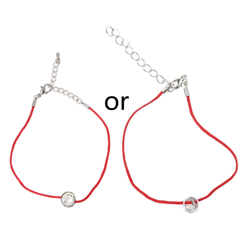 

Red Cord Thread Strings CZ Zirconia Bracelet Lucky Jewelry Charms Decoration Ins
