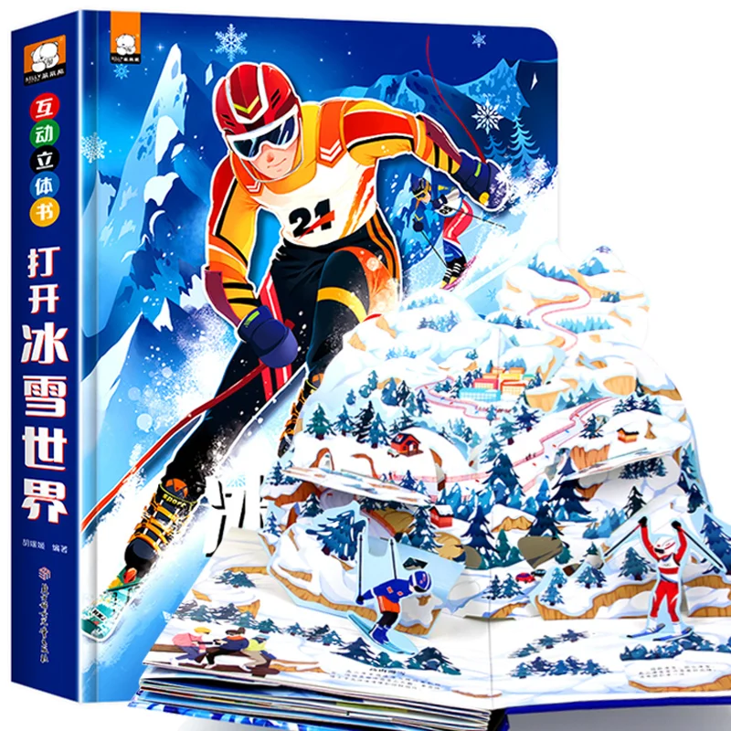

Open The World Of Ice And Snow 3D Flap Picture Book Baby Enlightenment Early Education Gift For Children Reading Book