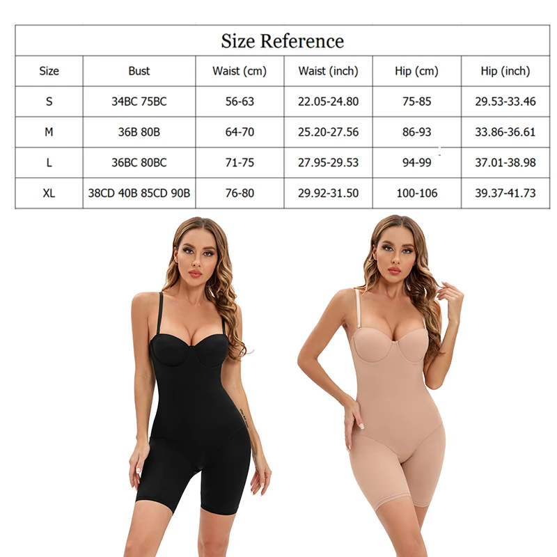 Bodysuit Women Shapewear Body Shaper With Cup Compression Bodies Belly Sheath Waist Trainer Reductive Slimming Underwear images - 6