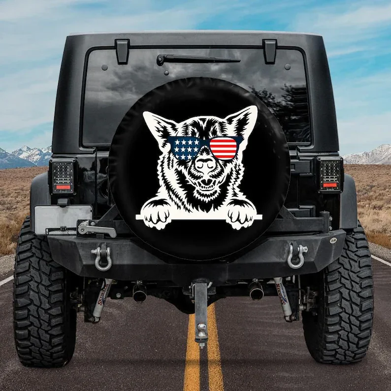 

Spare Tire Cover, Australian Cattle Dog, Jeep Tire Cover, Car accessories for Jeep girl Dog Spare Tire Cover, Jeep Accessories A
