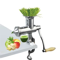 hand stainless steel wheatgrass juicer manual auger slow squeezer fruit wheat grass vegetable orange juice extractor