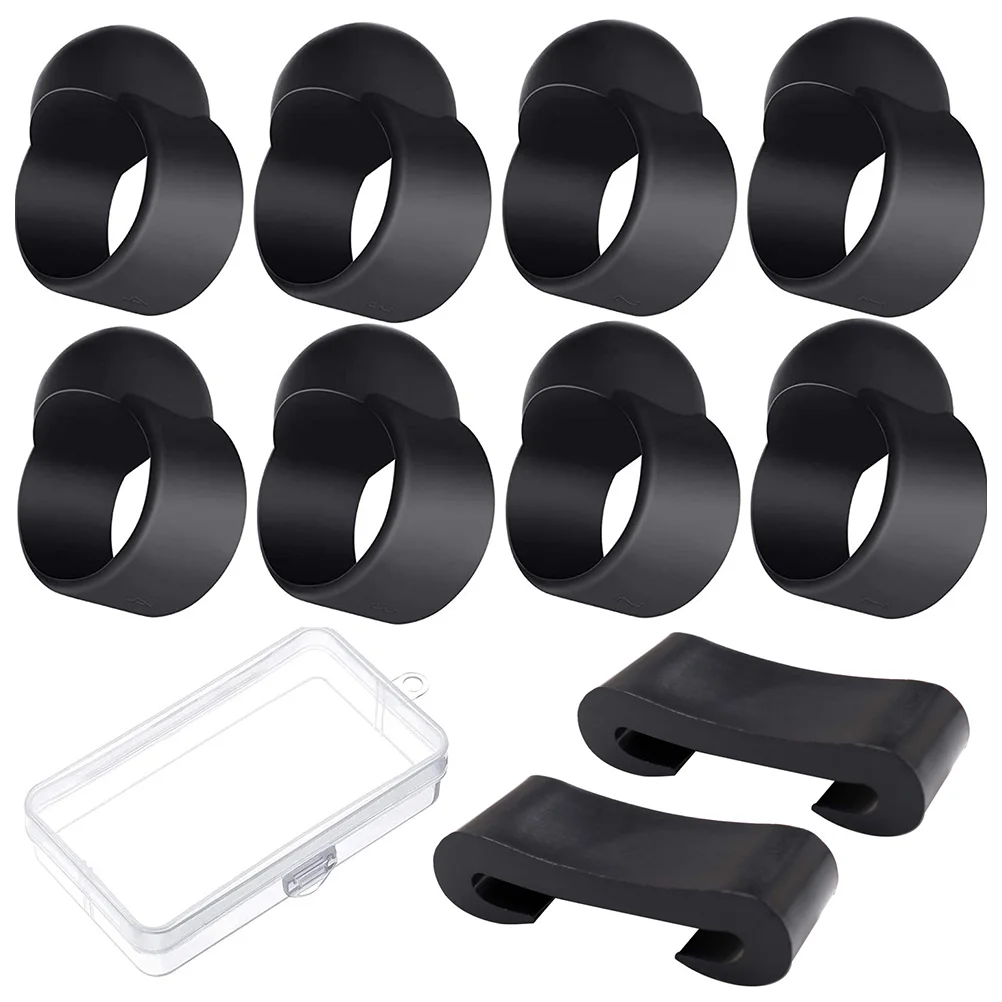 

10 Pcs Drum Finger Protector Steel Pick Kit Knocking Picks Mallet Bracket Sleeves Tongue