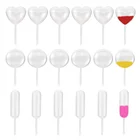 50 цветов, Пипетка для десертного сока, соломинка, зажим в форме сердца, буретка для варенья, десерт, Кухонное украшение для выпечки, инструмент для выпечки тортов