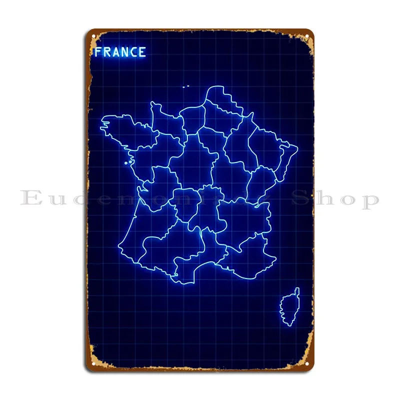 

France Metal Sign Club Customize Wall Decor Decoration Bar Cave Tin Sign Poster