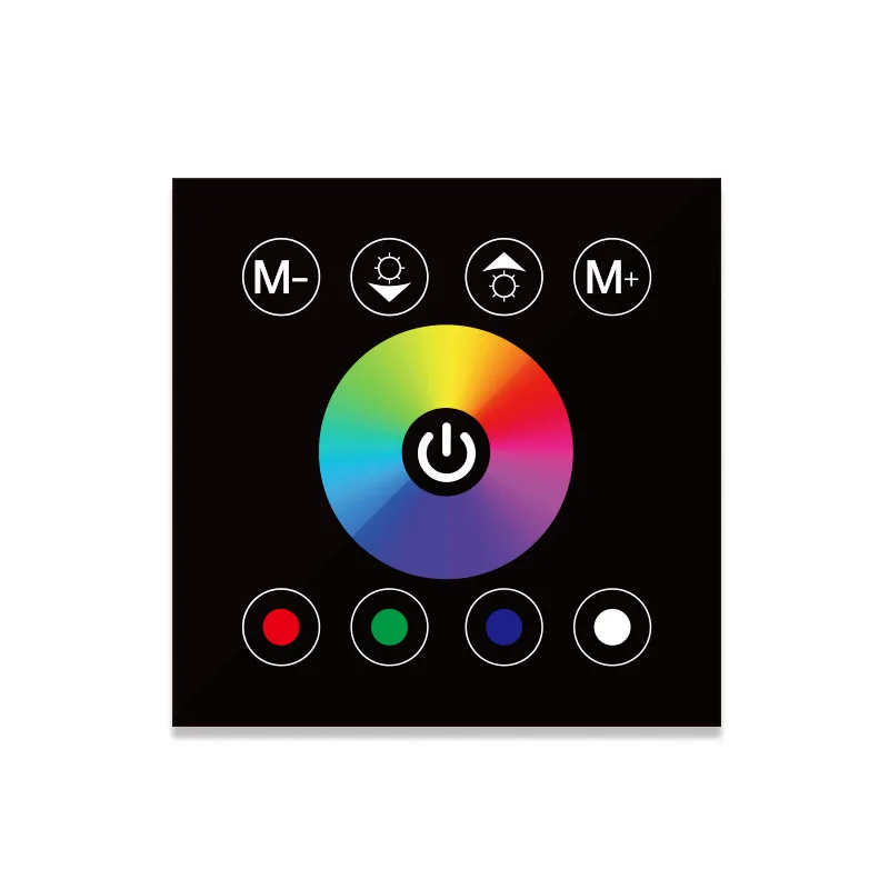 

Контроллер светодиодных лент 86x86 мм, настенная панель RGBW CE ROHS, совместимая с 5050 SMD 12 В/24 В 4 А