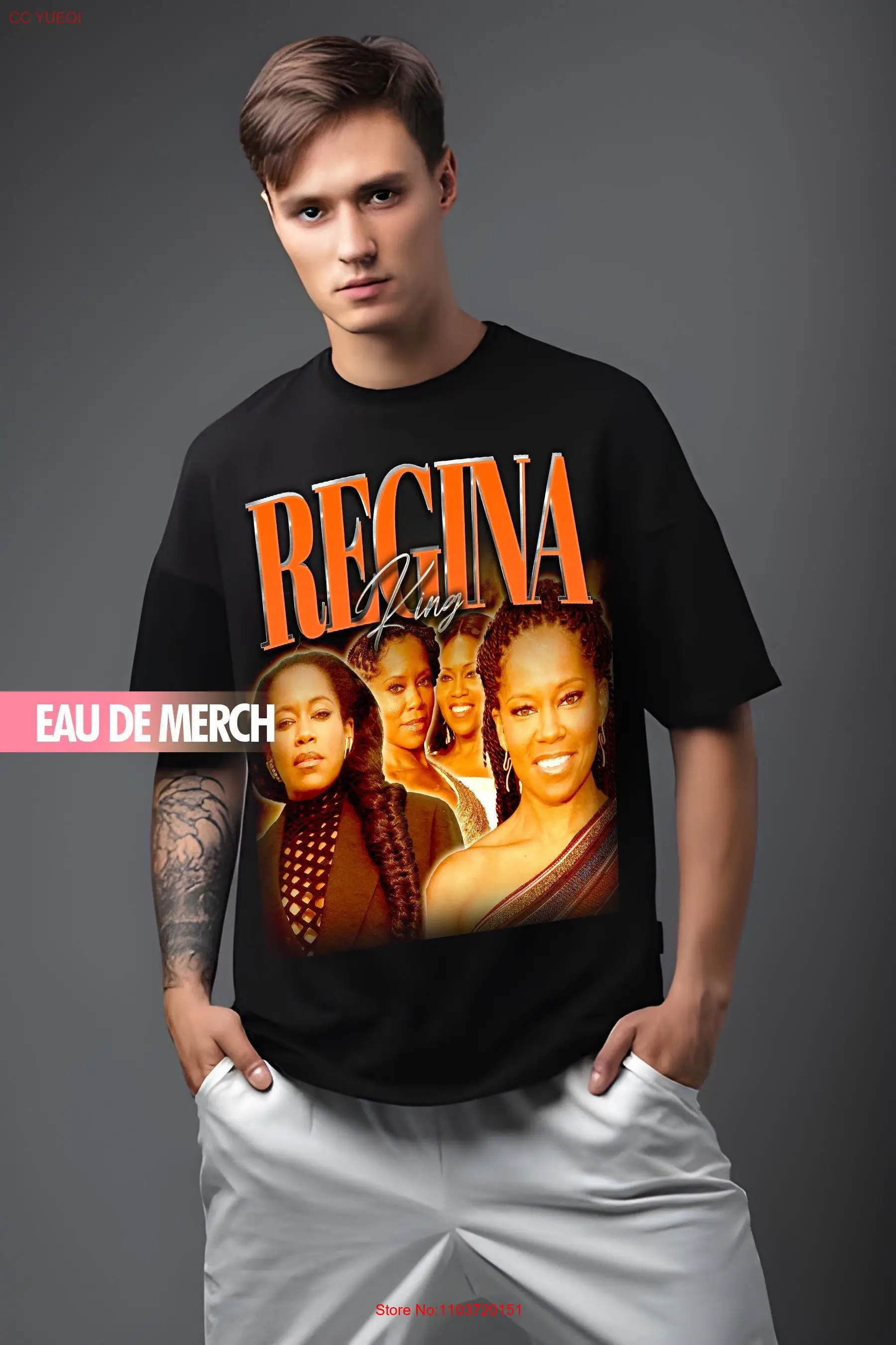 REGINA KING TEES Винтажная футболка 90-х Tribute Merch Ретро фанаты с длинными или короткими